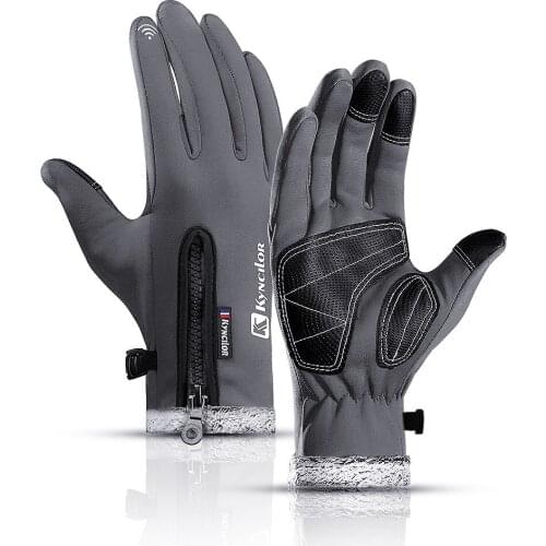 Winter Cycling Gloves Bicycle Warm Touchscreen Full Finger Gloves Waterproof Outdoor Bike Skiing Motorcycle Riding