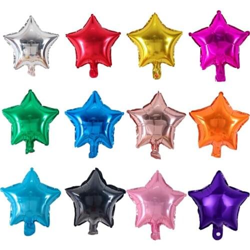 10pcs 10"star aluminum foil balloon wedding birthday party background decoration air inflatable ball children gift toy