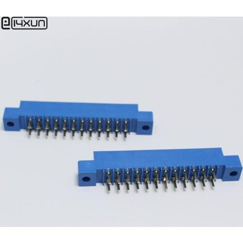 10pcs 805 Card Edge Connector 3.96mm Pitch 2x12 Row 24 Pin PCB Slot Solder Socket SP24 Dip Board Soldered Footprint Connection