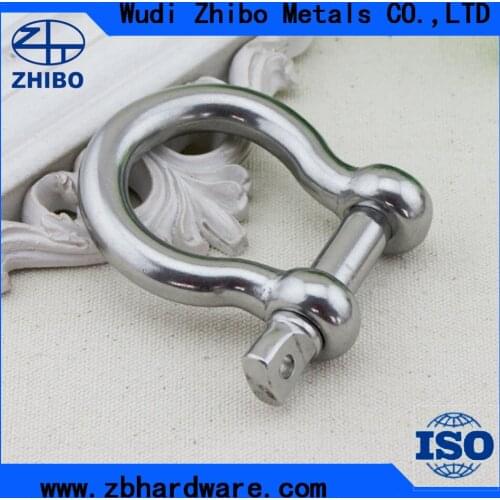 10pcs/pack Marine Grade Polished M5 Stainless Steel Bow Shackle Buckles For outdoor , camping shackles