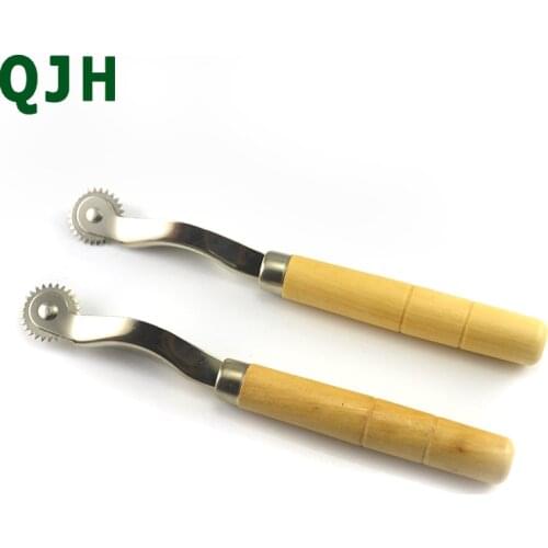 2PC Professional Sewing Tools AccessoryLeather tool marks wheel Handmade Craft Leather Fabric Needle Sewing Wheel Punch Tool