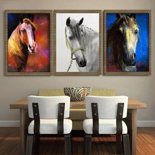 Colorful Horse Abstract Canvas Poster Wall Art Prints Painting Nordic Picture Modern Living Room Home Decoration Free Shipping