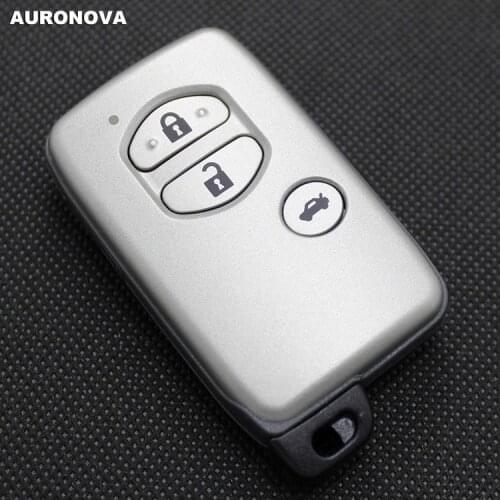 AURONOVA New Smart Key Shell for Toyota Crown Corolla Camry Rav4 Reiz Prado Land Cruiser 3 Buttons Remote Car Key Case