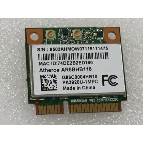SSEA New for Atheros AR9832 AR5BHB116 Half Mini PCI-E 2.4G/5Ghz 300Mbps Wireless Card for Dell/Asus /Acer /Samsung /Toshiba