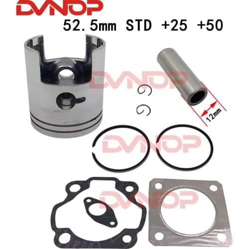 Cylinder Diameter 52.5 mm Suitable for Suzuki two-stroke Scooter AG100 V100 Motorcycle Piston kit piston ring