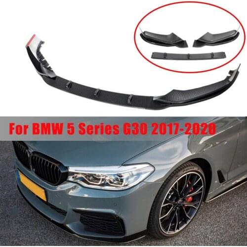 For BMW G30 530e 540i M Sport 2017-2020 Car Front Lower Bumper Lip Spoiler Carbon Fiber Bumper Trim Cover Body Protector