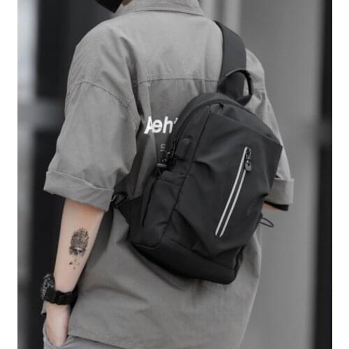 Mens USB Charging Crossbody Bag Mens Chest Bag Men Anti Theft Shoulder Bag Package Messenger Travel Bags Male Cross Body Bags