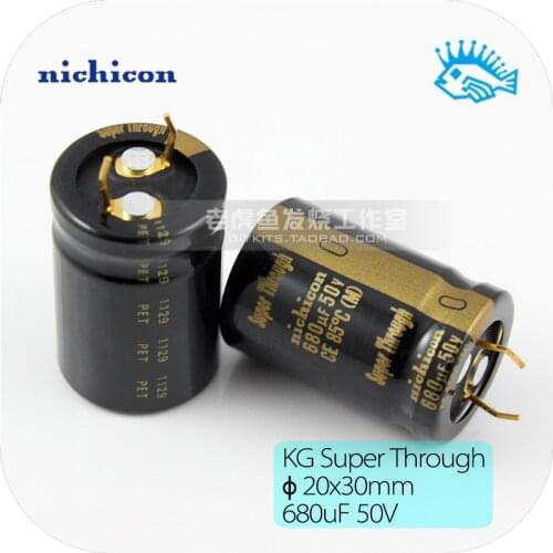 1pcs/5pcs Nichicon 50V680uF 50V KG Super Through gold-plated foot fever audio electrolytic capacitor 20x30mm