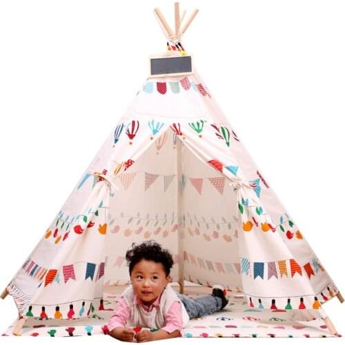 Free Love @Small flower design kids play tent indian teepee children playhouse children play room teepee