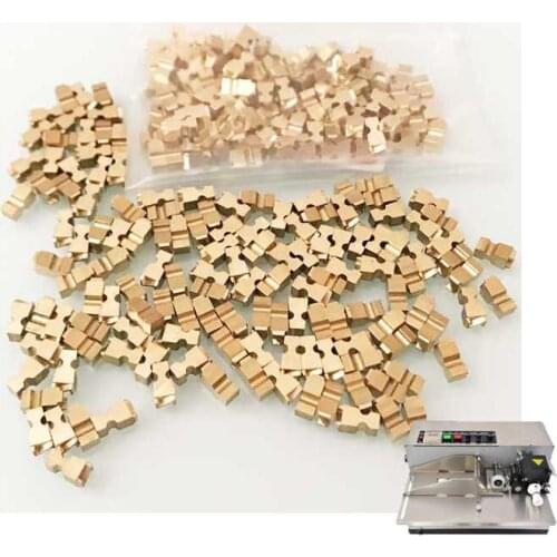 Hot stamp letters for MY380 coding machine(0-9 each one 6pcs,EXPLOTMFG each one 2pcs, symbols 6pcs)