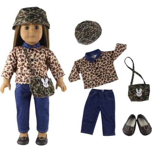 Hot sell! 1 set Leisure handmade dress clothes outfit Blouse+Jeans Princess skirt for 18"American Doll