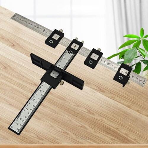 Door Handle Installation Punch Locator Tool Drill Guide Template Wood Drilling Machinery Parts Measuring Tools Woodworking Aids