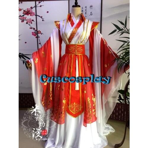 Unisex Xie Lian Cosplay Costume Tian Guan Ci Fu Cosplay Hanfu Anime Outfit Ancient Clothes Halloween Carnival Costumes Full Set