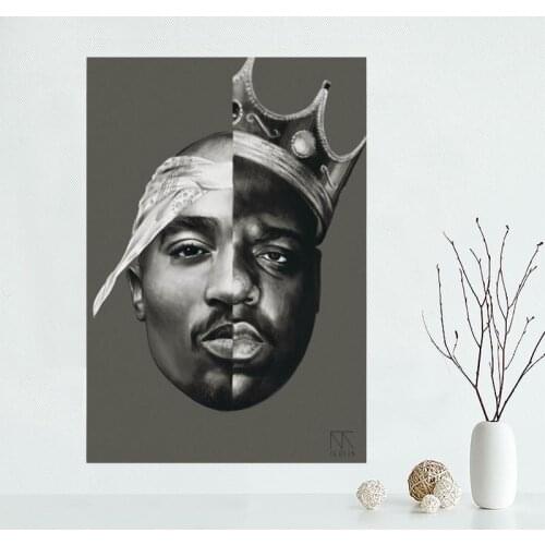 Nice Custom 2PAC ,TUPAC Canvas Poster Print painting Art Wall Silk Poster cloth print Fabric Poster