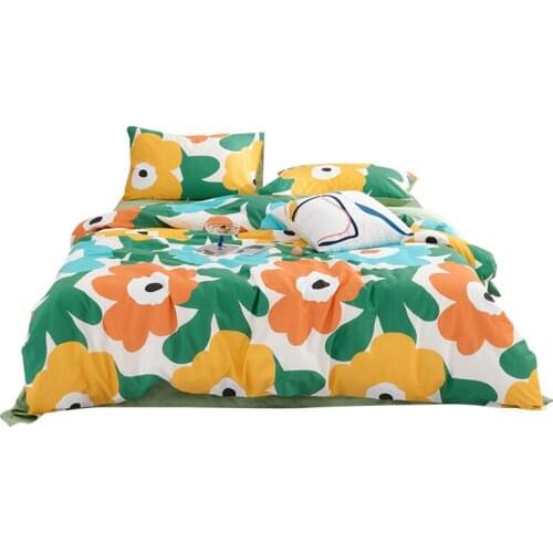 Light Luxury Pure Cotton Bedding Four Piece Set Spring and Autumn 100 Cotton Dormitory Duvet Cover Three-Piece Set Bed Sheet