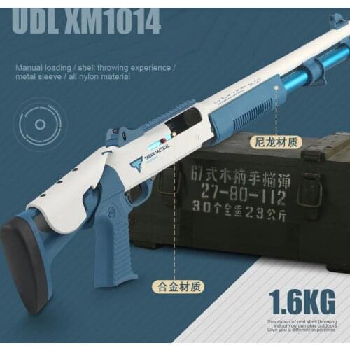 UDL XM1014 Soft Bullet Pistol Gun Model Manual Airsoft Toy Machine Rifle Gun Blaster Armas For Adults Boys CS Fighting Go