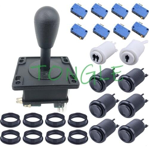 DIY Arcade Kit American Joystick HAPP Style Push Button With Microswitch For Arcade Video Game Multicade MAME Jamma Raspberry Pi