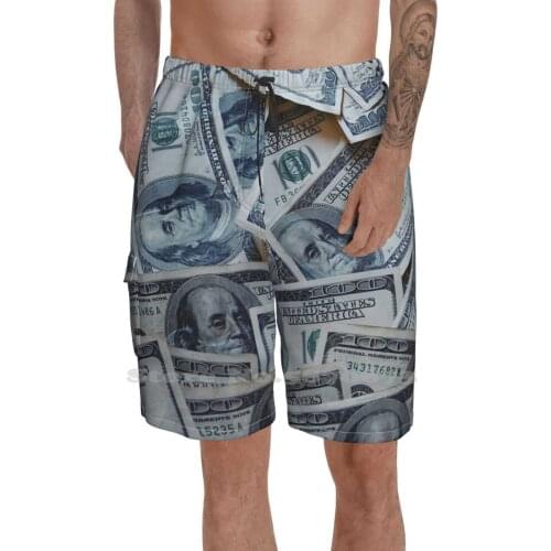 Cash Money Sports Fitness Swimming Shorts Money Money Paper Scrilla Gwap Chips Loot Green Cheddar Mulla Bread M O B Beans Gwala