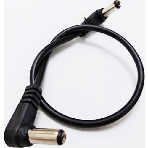 NCHTEK Dual 90 Degree Angled DC 5.5x2.1mm Male to Male Power Plug Connector Cord/Cable About 28CM/Free Shipping/30PCS