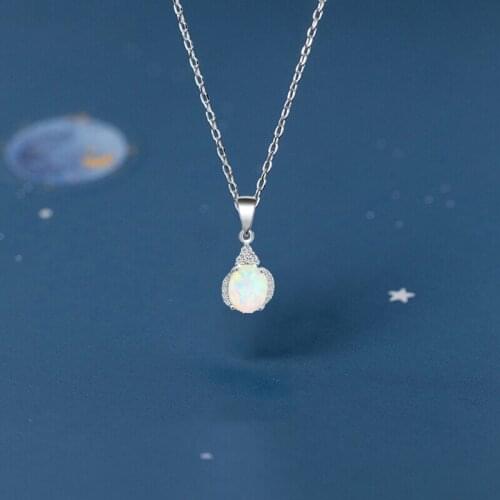 New ! High Quality Good mood Beautiful White Fire Opal Silver Stamped Pendants Fashion jewelry OP457