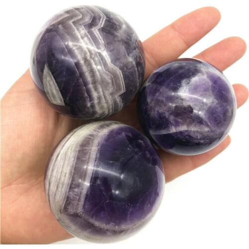 Wholesale 1PC Natural Dream Amethyst Purple Quartz Crystal Sphere Ball Healing Decoration Natural Quartz Crystals