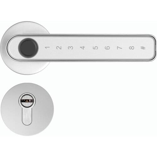 Split door wooden door office bedroom handle door lock electronic password room door smart lock household indoor fingerprint loc