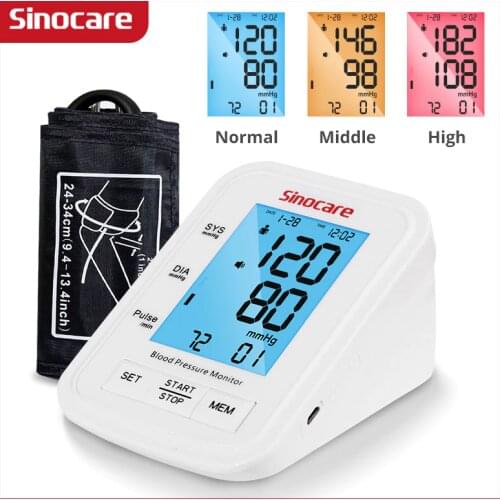 Sphygmomanometer Arm Blood pressure monitor Digital Blood Pressure Meter LCD Heart Beat Meter Tonometer oversea warehouse stock