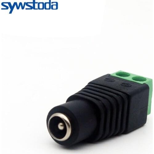 Female DC Plug Power Cable Jack Connector Plug Adapter 5.5*2.1mm For LED Strip Light for CCTV Camera System