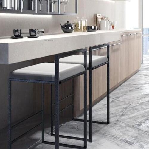 Nordic Kitchen Bar Stools Modern Minimalist Home Furniture Designer Bar Chair for Restaurant Living Room Cafe High-foot Barstool