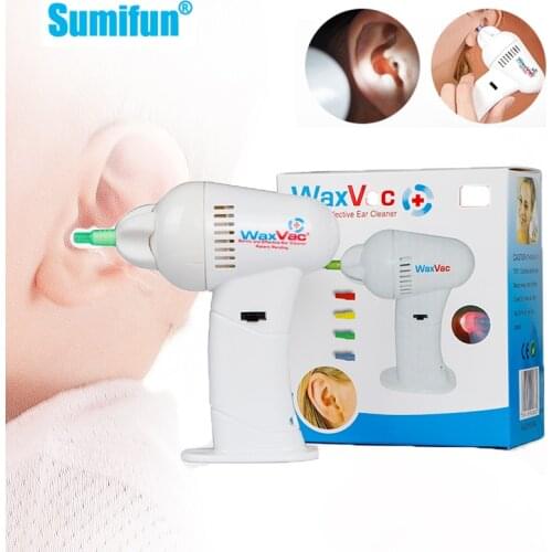 1pcs Portable Safty Electric Ear Cleaner Vacuum Ear Wax Remover Soft Spiral Head Ear Spoon Tools with LED Light Health Care Kits