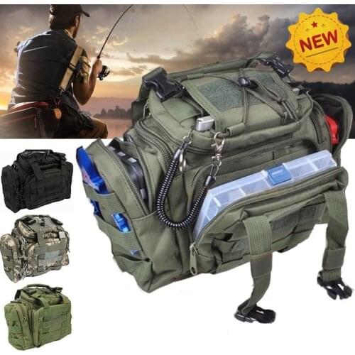 Oxford Fabric Outdoor Waist Waterproof Multifunctional Large Capacity Canvas Fishing Lure Box Tackle Bags Tactical Package