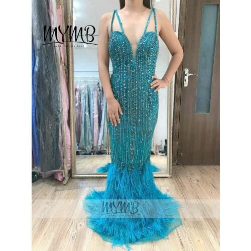 Sexy Open Back Couture Beading Green Celebrity Dresses MYMB Brand New Collection Prom Dress MY31118