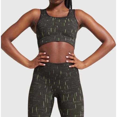 Illumination Seamless Yoga Sets 2 Piece Set Women Sports Sets Workout Clothes Illumination Seamless Bra& Seamless Leggings