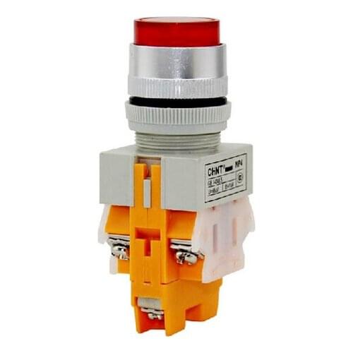 10PCS Chint NP4-11DN Illuminated Pushbutton Switchs 24V Brand