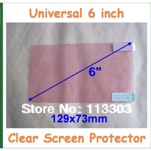 1000pcs Universal Clear Screen Protector 6 inch Protective Film Grid for Camera GPS MP4 Size 129x73mm Free Cutting