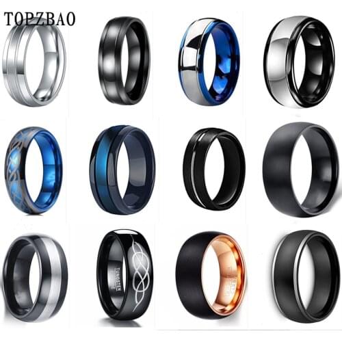 12 styles of curved stainless steel mens rings womens rings fashion boutique jewelry accessories