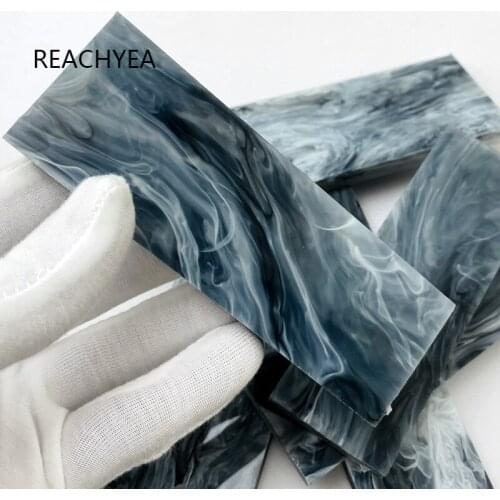 2PCS Acrylic knife handle material Marbled pattern DIY tool accessories handle material