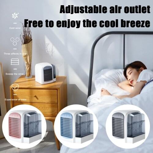 2021 New Desk Fan Portable USB Misting Fan with LED Night Light 3-Speed 380ml Water Tank Humidifier Mister Fan Summer Fan