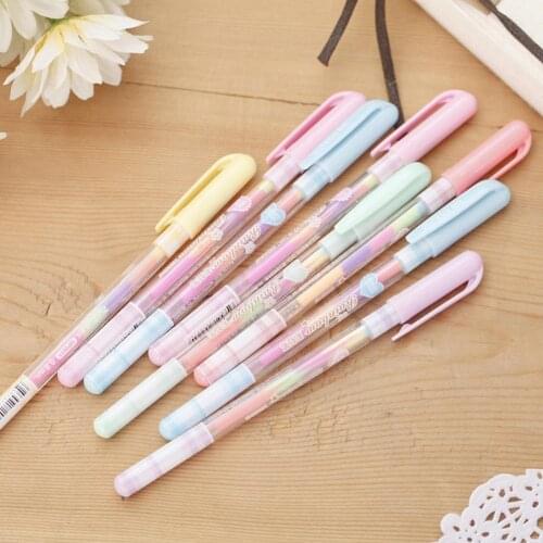 3pcs Creative Korea Style Stationery Beautiful Colorful Gel Office Fashion Rainbow Supplies Painting Pens School Writing Pe Z2R1