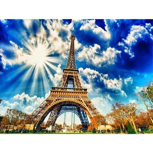 Diamond embroidery scenic needlework cross stitch round resin diamond painting Tower stickers Home Decor wall picture wedding