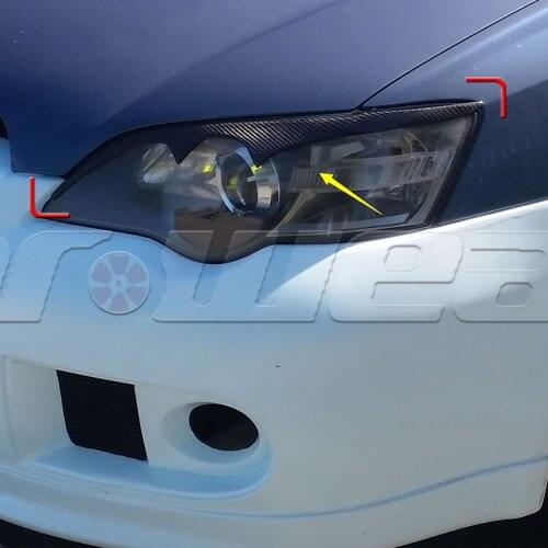 2pcs For Subaru Legacy 2004-08 carbon fiber headlamp eyebrow decorative stickers