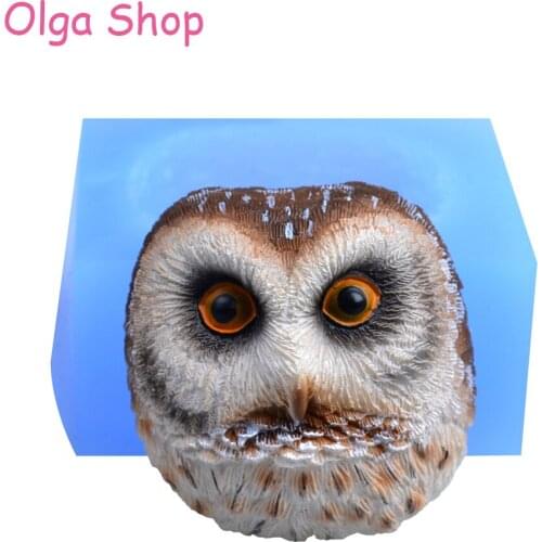 DYL723 Owl Head Silicone Cake Mold cake tools Soap Mold Cake Decoration Owl Fondant jewelry Making