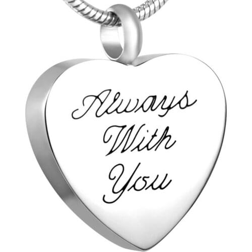 IJD8538 Heart accessaries Cremation urn pendant,Pet(dog cat)unisex Stainless steel Memorial ash keepsake cremation jewelry