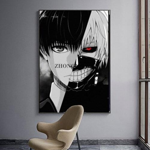 Ken Kaneki x Ghoul Level Anime Poster Wall Art Picture Posters and Prints Canvas Painting for Room Home Décor
