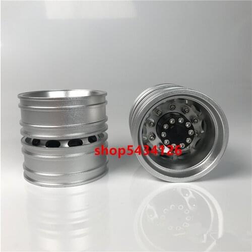 CNC Aluminum Alloy Rear Wheel Hub Rims For 1/14 Rc Tractor Trailer Tamiya Scania R620 56323 MAN TGX 1851 3363 VOLVO FH16 56360