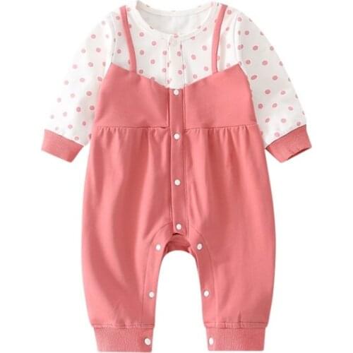 Baby Girl Rompers Infantil Roupa Newborn Girls Clothes 100% Soft Cotton Pajamas Overalls Long Sheeve Dot Baby Rompers Jumpsuit