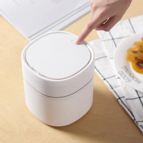 Mini Trash Can Desktop Trash Bin with Lid Small Tiny Countertop Garbage Bin for Office Home Trash Bin-30