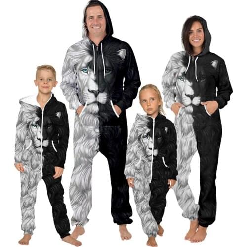 Fashion Add wool 3D Printed Anime Hoodie Pajamas Romper Zip Jumpsuit Hoody Couple Men Women Insulation Comfortable Adult Jacket