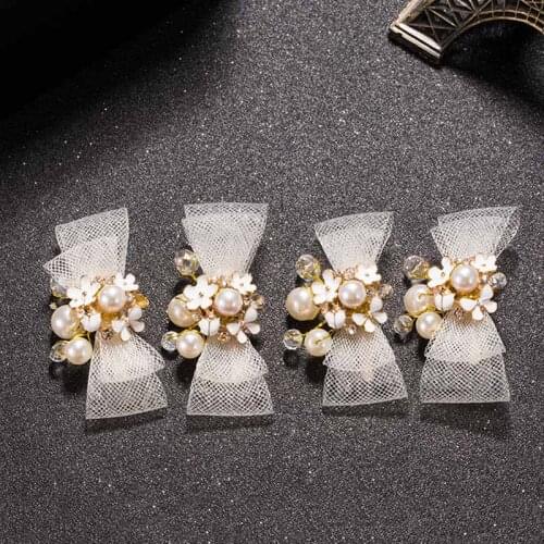 Korean Fashion Mini Hairpins Clips for Women Girls Hair Ornaments Pearls Rhinestone Headpieces Bride Wedding Hair Accessories