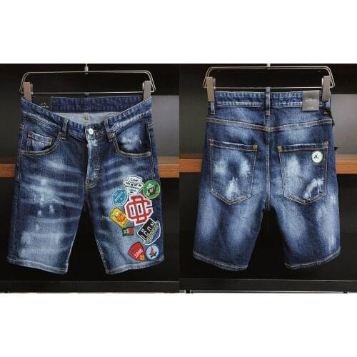 DSENQI Men Jeans Ripped for Skinny DSQ shorts Jeans Pants Mens Jeans 9808-1